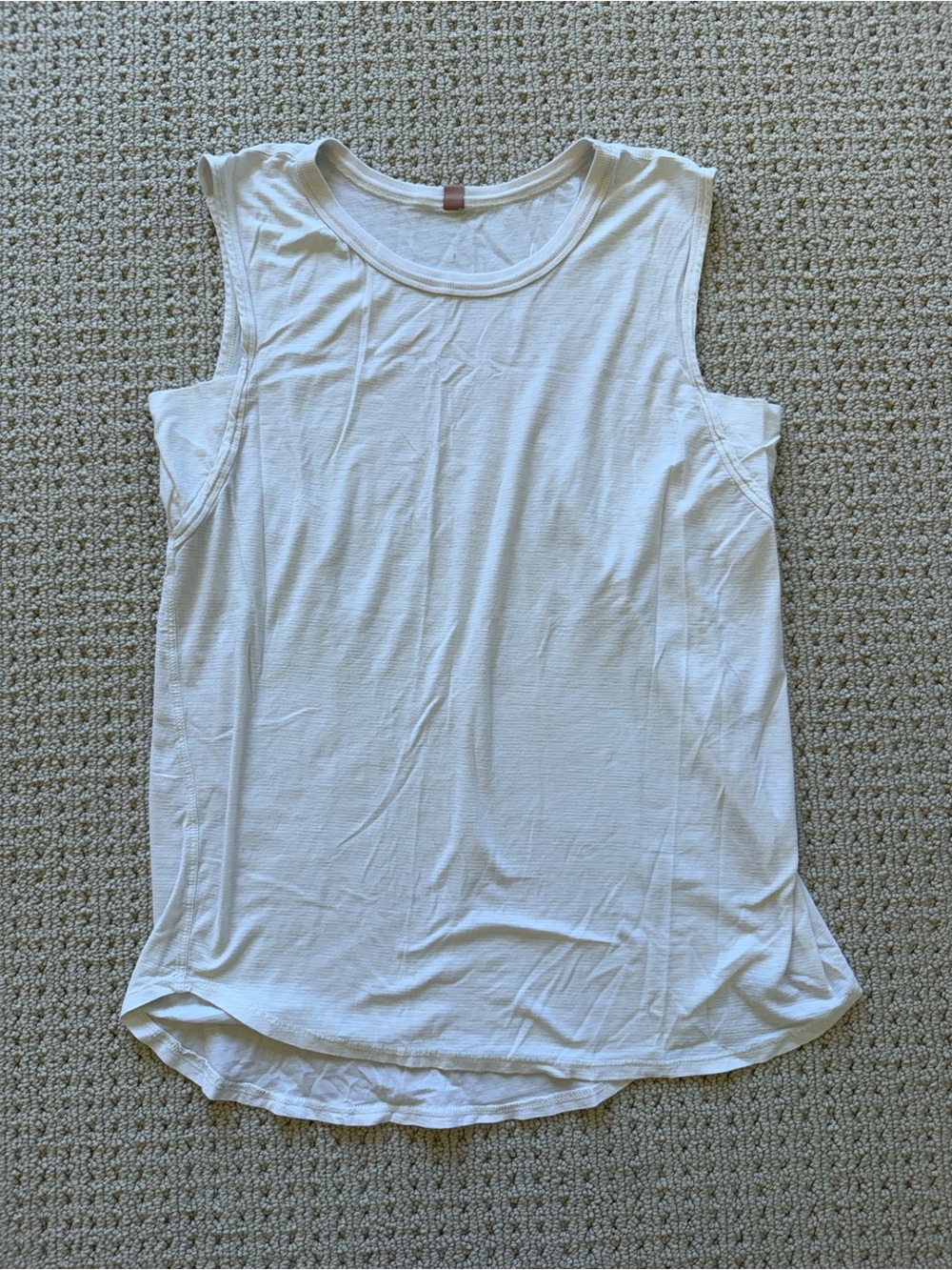 lunya Sleeveless Muscle Sleep Tank - White